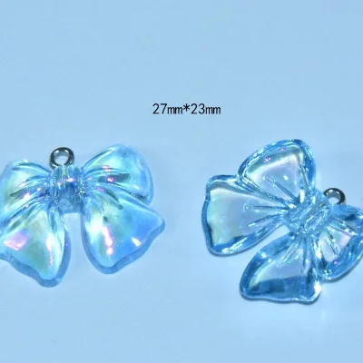CHENXI DIY Bow Resin Fashion Pendants Colorful Acrylic Resin Charms Hairbows Decoration for Jewelry Valentine's Day