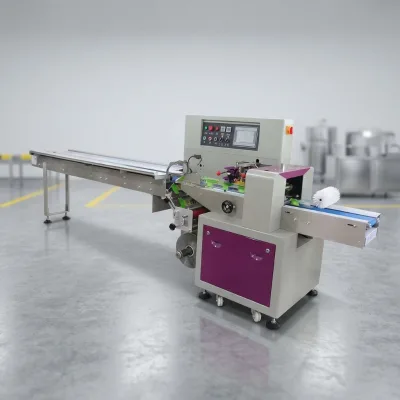 Gental 3-Servo Driven PLC-Controlled High-Accuracy Energy-Saving Automatic Horizontal Pillow Flow Wrapper for Food Beverage