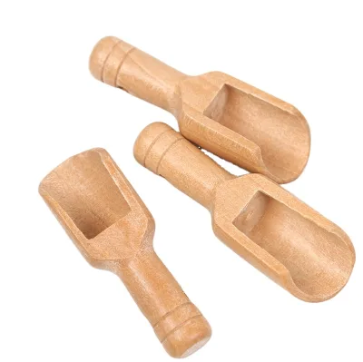 China Chengjia Beauty Glazed Natural Cosmetic Wooden and Cork Spoon Set for Facial Bath Salt and Scrubs