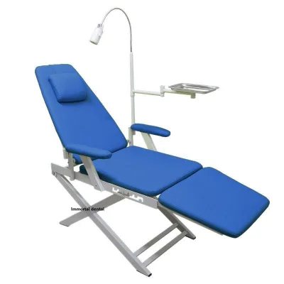 New Comprehensive Electric Dental Chair with Plastic Goobed Bed Oral Dental Table Turbine Featuring a Power Source