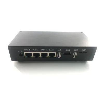Mini Desktop Network Appliance Powered by Quad Core ARM Cortex-A53 1.5GHz Rockchip RK3328, 4 LAN Ports and 1 X Mini PCIe Slot Fo
