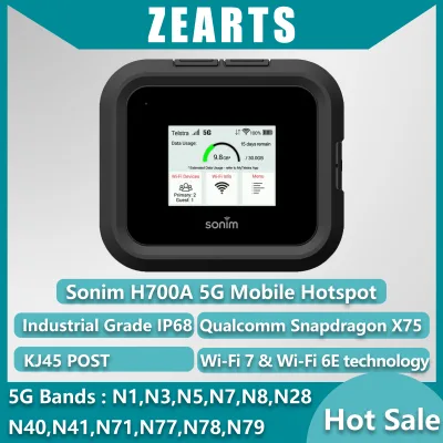 Sonim H700 X75 chip 5G Mobile Hotspot WI-FI 7 Router IP68 rating 6000mAh 2.5Gbps Ethernet port 5GHz 6GHz