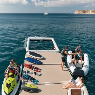 Floating Deck Floating Platform with Pool Floating Dock Platform Inflatable Dock