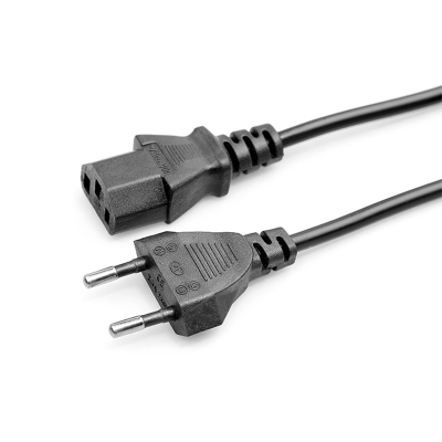 Universal 2 Prong AC Power Cord AC Power Adapter Cable Cord EU 2PIN Plug Cable Wire C13 Power Adapter Cable Cord 1m 1.2m 1.5m