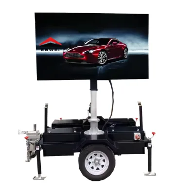 Multi-purpose Solar Panels Advertising Led Screen Display Trailer for Open-air Concert