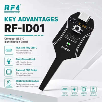 RF4 ID01 Inductor Detector Tool Motherboard Coil Tester Mobile Phone Repair Electromagnetic Induction Quick Fault Check CE
