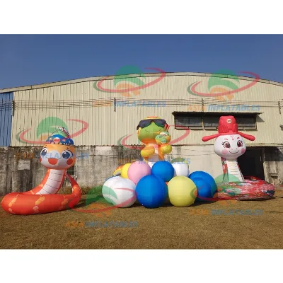 LED Lighting Inflatable Snake Animal for Commercial Activity Decoration