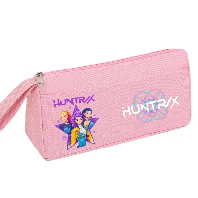 Linda High Quality K-pop Monster Hunt Girl Double Layered Large Capacity Pencil Box Girl Stationery Box