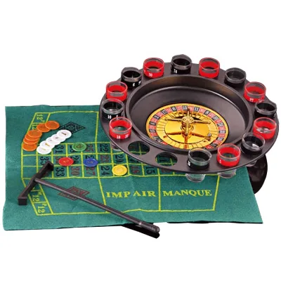 60pcs Chips 1pc Kinds Print NonWoven Felt 1pc Chip Rake Roulette Shots Drinking Board Games Drinker Shot Spinning Roulette Set