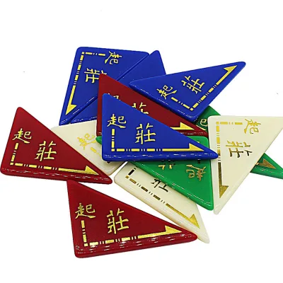 MAHJONG BANKER FLAGS Triangular Banker Flags Plastic Wind Direction Banker Mahjong Set Accessories