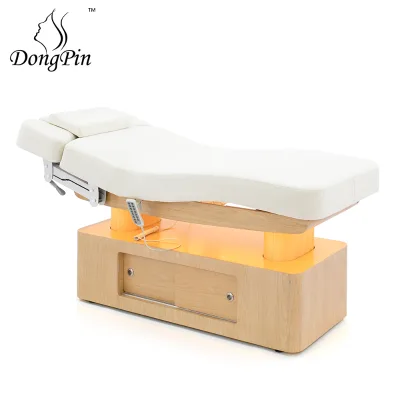 Professional Electric Heated Thermal Massage Bed Modern Design Eyelash Treatment Table for Living Room and Hotel Made of Metal