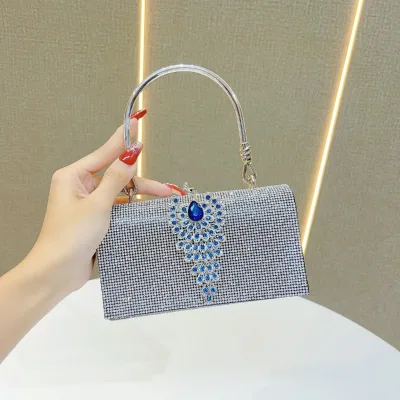 Exquisite New Cross-Border Small Square Bag Fashionable Chain Handbag Shoulder Crossbody Evening Bag with Candy Pattern
