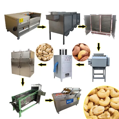 Full Automatic Industrial Cashew Processing Plant Complete Production Line Cashew Nut Shelling Peeling Machine