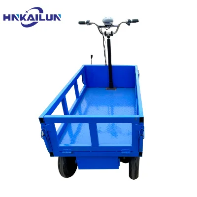 China Logistics Electric Flat Car/electric Trolley Electric Flat Trolley With Seat for Cargo Carrier Transport Flatbed Car