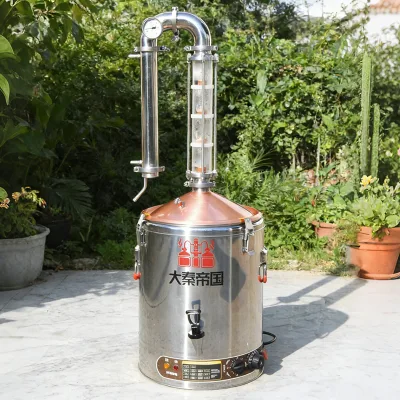 50L Stainless Steel Distiller for Distilled Whisky Electric Heating Manual Operation Easy to Use