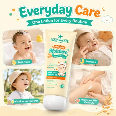 Natural Baby Body Lotion OEM ODM Daily Moisture Baby Body Moisturizer with Oat Extract Gentle Formula for Delicate Baby Skin