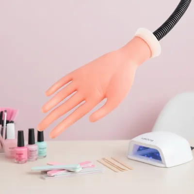 New Top Quality Practice Hand Flexible Bendable Hand for Nails Manicure Training Nail Training Practice Hand
