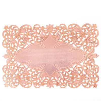 Simple Design Party Decoration Elegant Luxury Intricate Cut-out pink Events Restaurant Table Runner Mats