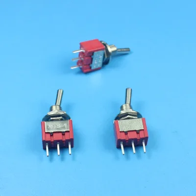 Made in China Superior Quality 6Mm Red Blue 12Pin Solder Terminal On-On Momentary Latching Safety Toggle Switch