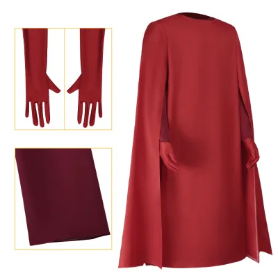 Adult Men's Red Guard Style Cosplay Costume Set-Halloween Role Play Red Cape Outfit Polyester Wholesale In-Stock