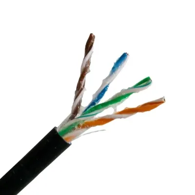 Outdoor Gel Filled UTP Cat5e Network Cablle Bare Copper 4P Cat5e Cable 305m
