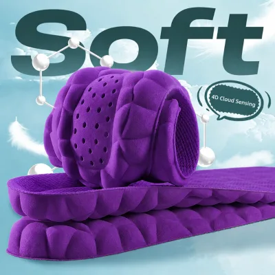 OEM Custom Massage Insoles Purple Wholesale Shoe Inserts Arch Support Orthopedic Insole Custom Logo for Brands Distributors