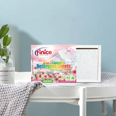 Laundry Sheet Strong Decontamination and Stain Removal Laundry Sheet Super Concentrated Cleaning Laundry Bubble Paper