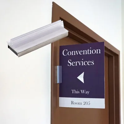 Retail Store Display Frame Hanger Shelf Talker Aluminum Magnetic Banner Holder for Shelving