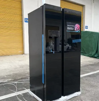 606L Double-Door Tempered Glass Smart Refrigerator Electric Portable for Home Hotel Used for Freezing Cooling Ice Machine