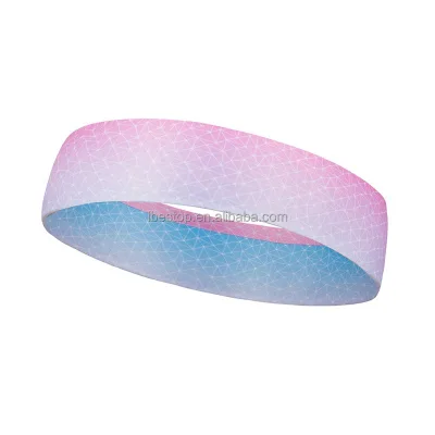 Custom Athletic Elastic Seamless Moisture Wicking Hairband Non Slip Sport Running Yoga Hairbands Headbands Workout Sweatbands