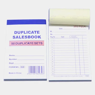 Custom Invoice Form Personalized Carbonless NCR Paper with Company Name Address Phone and Number Print Add Features