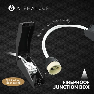 ALPHALUCE Electrician Friendly Lamp Connector Box GU10 Junction Box Fast Connector Fire Resistant Housing Lighting Retrofit