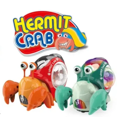 Interactive Walking Dancing Electric Universal Crab Toy Tummy Time Baby Toys Crawling Crab Baby Toy for Infant