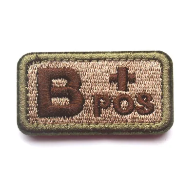 3D Embroidery Armband Fans Outdoor Identification Chapter Tactical Blood Type Patch a ,B ,O, AB,+POS Type