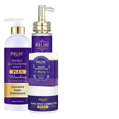 Manufacturer's 5-Day Bleaching Skin Care Set Double-Glutathio Vitamin C Serum Dark Spot Face Cream Hyaluronic Acid Soap