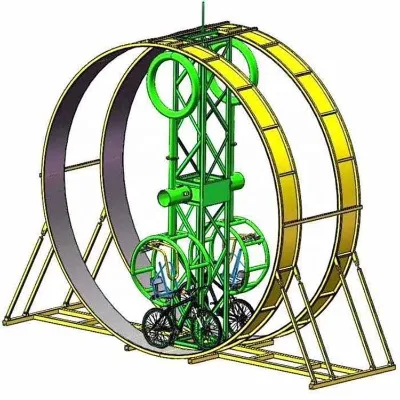 New Outdoor Fun Games Double Seats 360 Degree Spinning Flying Bicycle for Adults