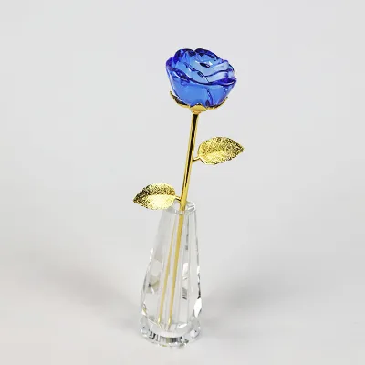 DIY colorful weeding decoration crystal rose flower