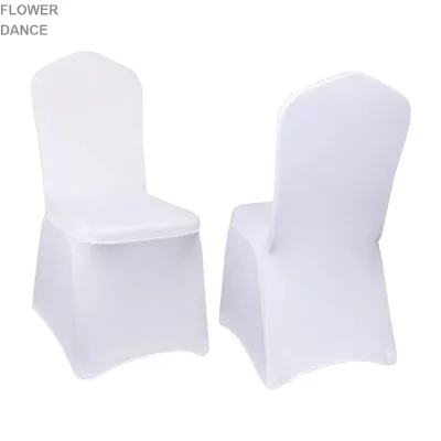 Housse De Chaise Blanc Mariage Polyester Elastic Party White Banquet Stretch Spandex Chair Covers for Events Weddings