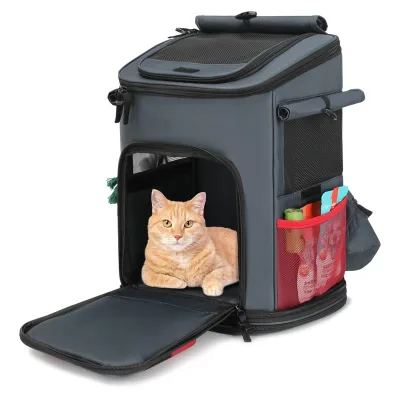 High Quality Large Capacity Outdoor Pet Travel Backpack Bag Vintage Style Design for On-the-go Pets Wholesale Price