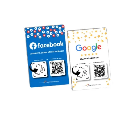 Custom Printed Logo Programmable 213 215 216 NFC Rfid Label Tag Google Review Business Card for Automotive Promotion