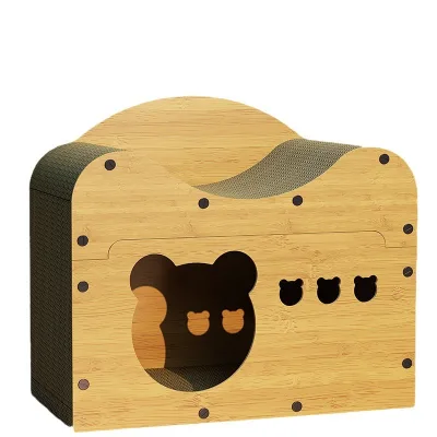 Cat Cottage Sofa Arched Cat House Cat Villa With Bear Door Easy to Clean