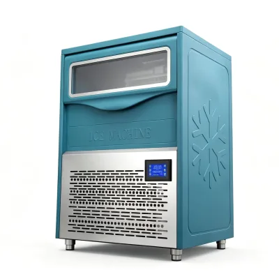 Commercial Ice Machine Automatic Cube Ice Maker Stainless Steel Countertop Ice Making Machine for Restaurant Cafe Bar