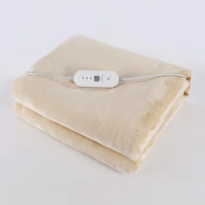 Customized Cozy Soft Reversible Flannel Portable Four Seasons Use Machine Washable Throw Heating Blanket for Couch Bedroom