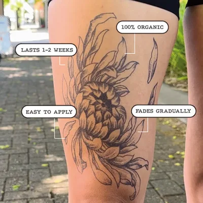 Custom Design 2 Week Semi-Permanent Dark Blue Realistic Temporary Tattoo Sticker Competitive Price