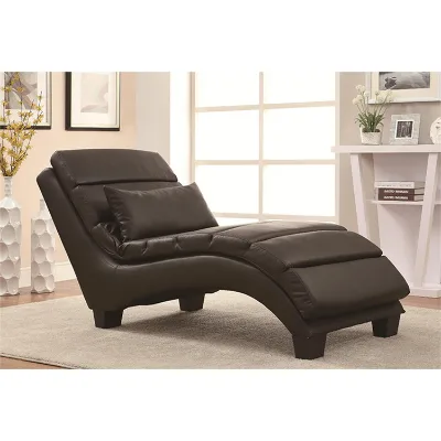 Superior Brown Chair Tan Soft Leather Chaise Lounge for Sale