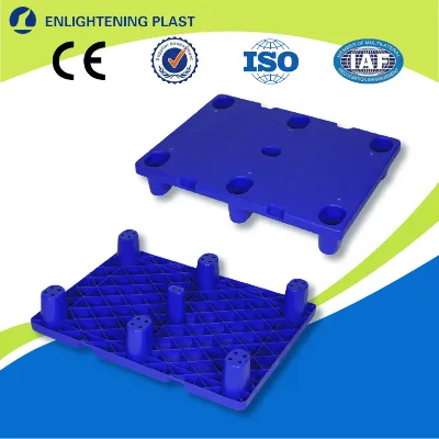 EU Standard Industrial HDPE Plastic Pallet Slotted for Sheet-Fed Printing Machine Four-Way Forklift Entry