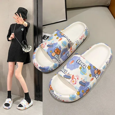 Slippers Summer Indoor Anti-slip Anti-odor Home Stepping on Shit Sense slippers Men's Home Bathroom slippers Female Wholesale