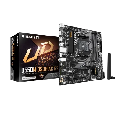 TOP & BEST SELLING GIGABYTE B550M DS3H AC R2 AM4 AMD B550 Dual M.2 SATA 6Gb/s USB 3.2 PCIe 4.0 B550 M-ATX WIFI Motherboard