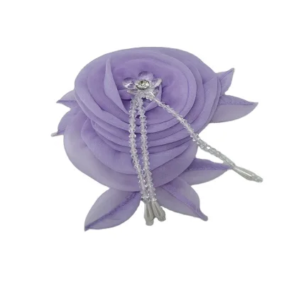 3D Multi-layer DIY Corsage Bead Appliques Handmade Cloth Stickers for Garment Accessories Made with Metal Copper Brass