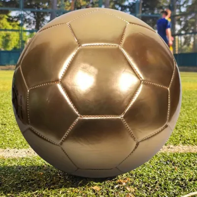 Factory Football Size 5 Wholesale PVC Machine Sewing Adult Youth Training Entertainment Gold Silver Soccer Ball